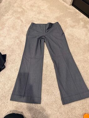 J. Crew Wide-Leg Dress Trousers in Charcoal